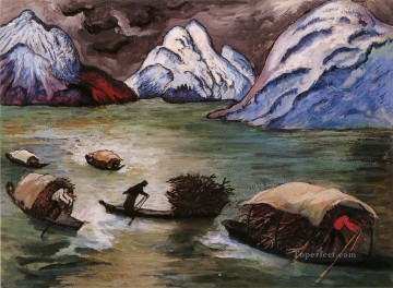 Abstracto famoso Painting - paseos en bote Marianne von Werefkin Expresionismo
